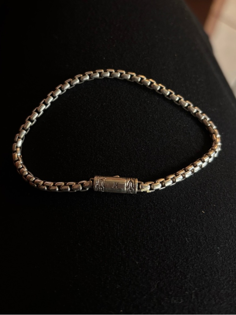 John Hardy Dark Silver Box Chain Bracelet - Picture 3 of 3